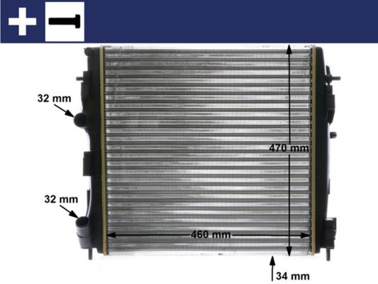 Radiator, engine cooling MAHLE CR1506000S