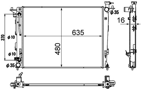 Radiatorius, variklio aušinimas MAHLE CR 1890 000S