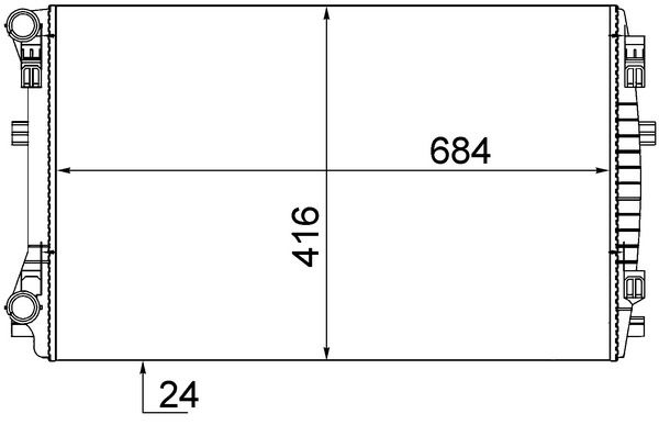 Radiatorius, variklio aušinimas MAHLE CR2054001S