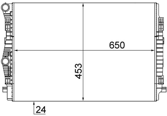 Radiatorius, variklio aušinimas MAHLE CR 2055 001S