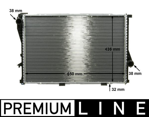 Radiator, engine cooling MAHLE CR 295 000P