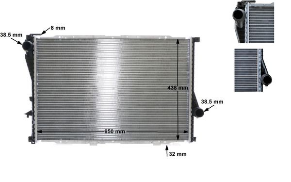 Radiatorius, variklio aušinimas MAHLE CR296000S