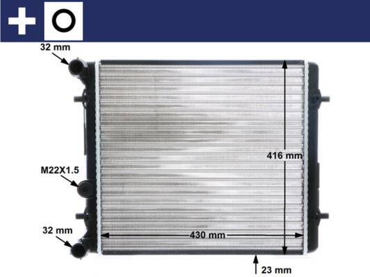 Radiatorius, variklio aušinimas MAHLE CR 367 000S