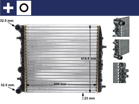 Radiatorius, variklio aušinimas MAHLE CR454000S