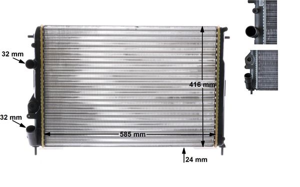 Radiatorius, variklio aušinimas MAHLE CR493000S