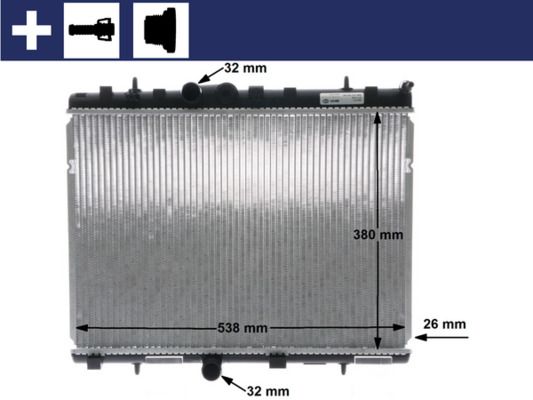 Radiatorius, variklio aušinimas MAHLE CR 5 000S