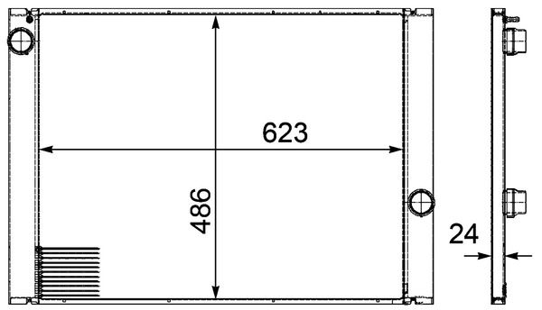 Radiatorius, variklio aušinimas MAHLE CR581000P