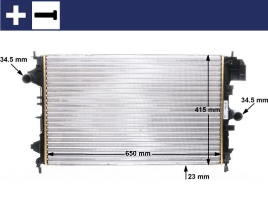 Радіатор, система охолодження двигуна MAHLE CR 8 000S