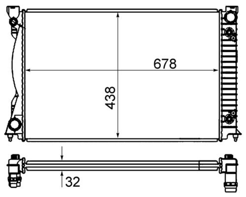 Radiatorius, variklio aušinimas MAHLE CR842000S