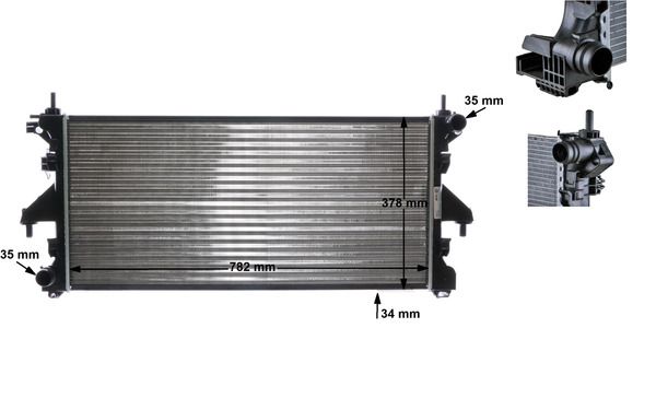 Radiatorius, variklio aušinimas MAHLE CR886000S