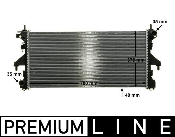 Радіатор, система охолодження двигуна MAHLE CR 887 000P