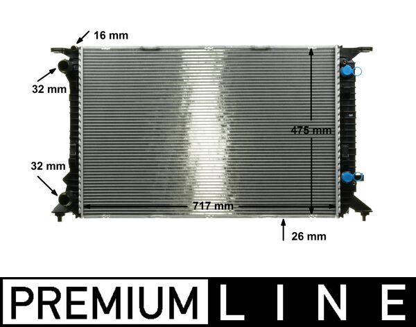 Radiator, engine cooling MAHLE CR 910 000P
