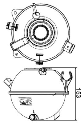 Expansion Tank, coolant MAHLE CRT19000S