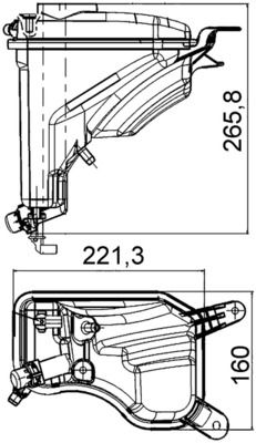 Depósito de expansão, refrigerante MAHLE CRT 207 000S