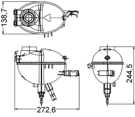 Expansion Tank, coolant MAHLE CRT209000S