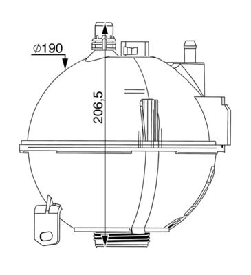 Expansion Tank, coolant MAHLE CRT 210 000S