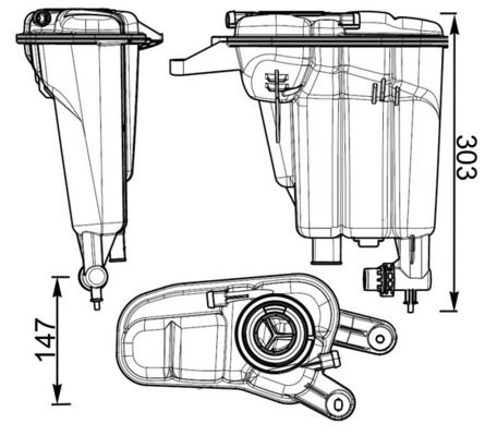 Розширювальний бачок, охолоджувальна рідина MAHLE CRT95000S