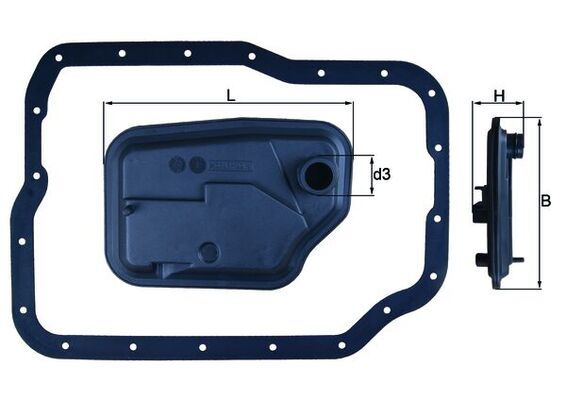 Hidraulinis filtras, automatinė transmisija MAHLE HX149D