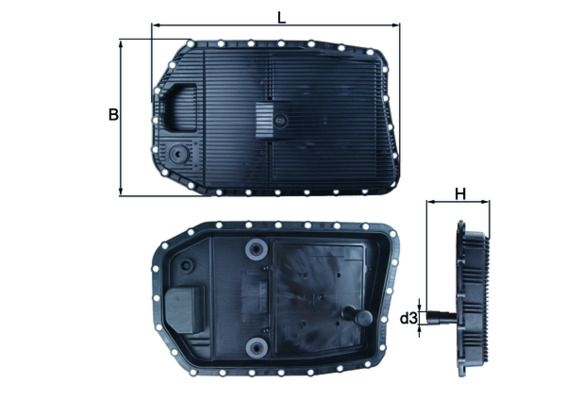 Oil Sump, automatic transmission MAHLE HX154