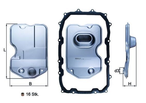 Hydraulic Filter, automatic transmission MAHLE HX160KIT