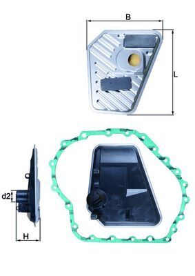 Hidraulinis filtras, automatinė transmisija MAHLE HX168D