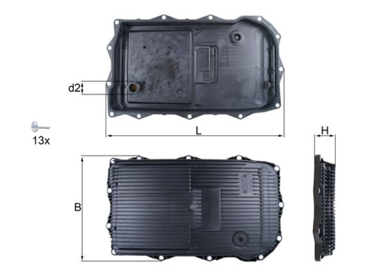 Оливний піддон, автоматична КП MAHLE HX184KIT