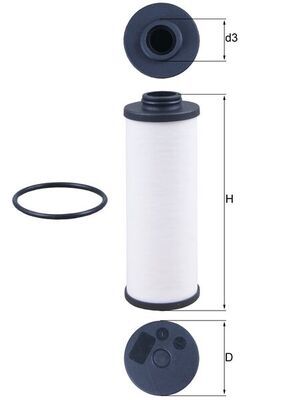 Hydraulic Filter, automatic transmission MAHLE HX186D