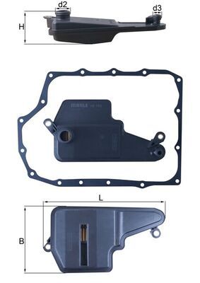 Hidraulinis filtras, automatinė transmisija MAHLE HX193D