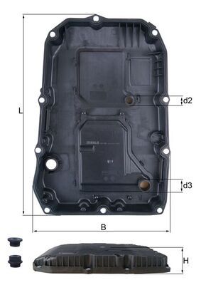 Alyvos karteris, automatinė transmisija MAHLE HX196KIT