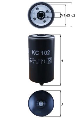 Fuel Filter MAHLE KC102