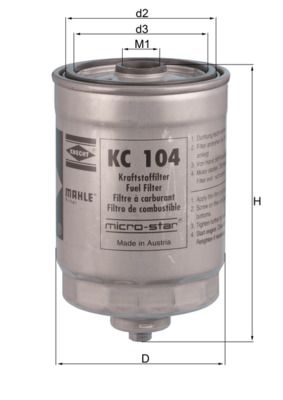 Fuel Filter MAHLE KC104