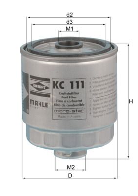 Фільтр палива MAHLE KC111