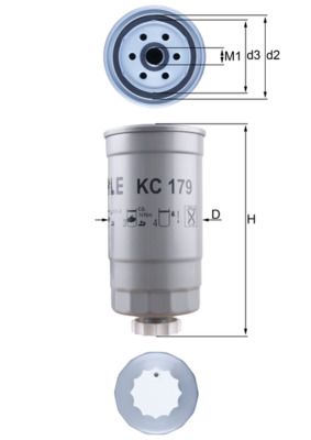 Фільтр палива MAHLE KC179