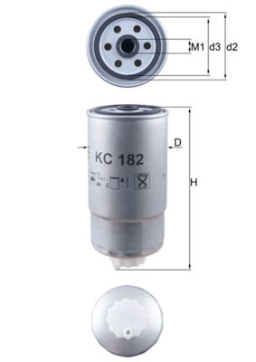 Фільтр палива MAHLE KC182