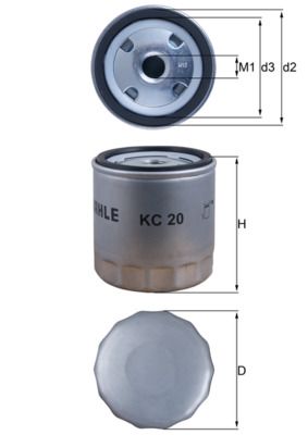 Fuel Filter MAHLE KC20