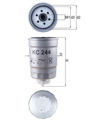 Фільтр палива MAHLE KC244