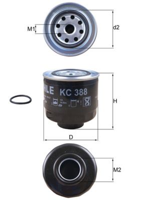 Kuro filtras MAHLE KC388D