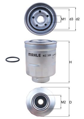 Фільтр палива MAHLE KC389D