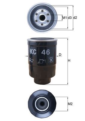 Фільтр палива MAHLE KC46