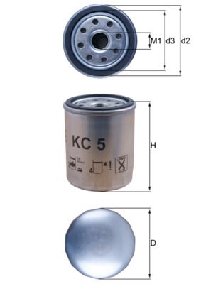 Fuel Filter MAHLE KC5