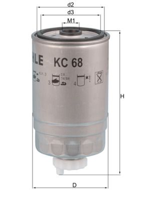 Фільтр палива MAHLE KC68
