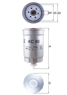 Fuel Filter MAHLE KC80