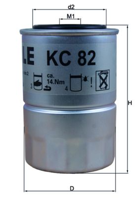 Fuel Filter MAHLE KC82D