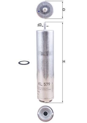 Fuel Filter MAHLE KL 579D