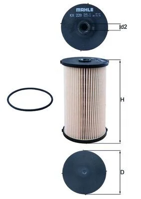 Kuro filtras MAHLE KX 220D