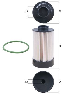 Fuel Filter MAHLE KX340D