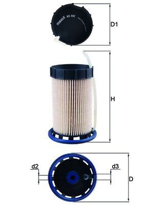 Fuel Filter MAHLE KX492