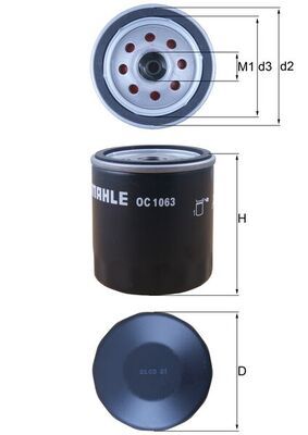 Oil Filter MAHLE OC1063