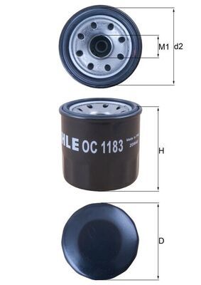 Alyvos filtras MAHLE OC1183