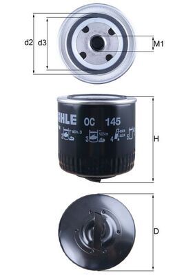 Oil Filter MAHLE OC145